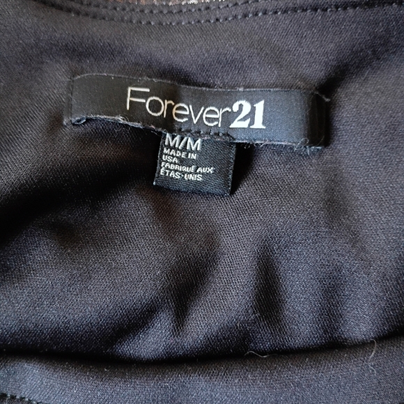 Forever 21 Shimmering Silver Long Sleeve Dress Size M - Picture 5 of 8